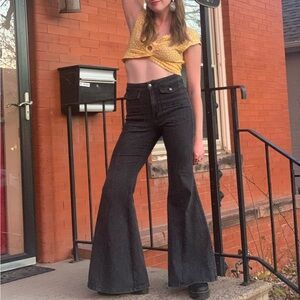 Free People We The Free Black Flare Jeans